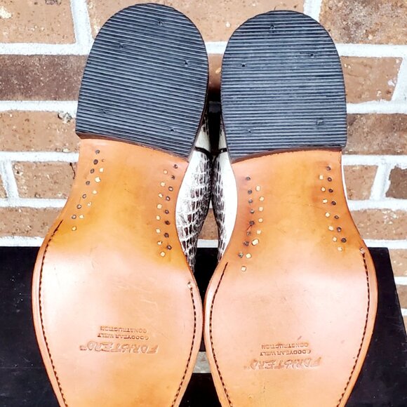 (SOLD on EBay) FORASTERO Men's Leather, Python Skin, Western Boots-Brn&Wht-Sz:8W - Picture 10 of 14